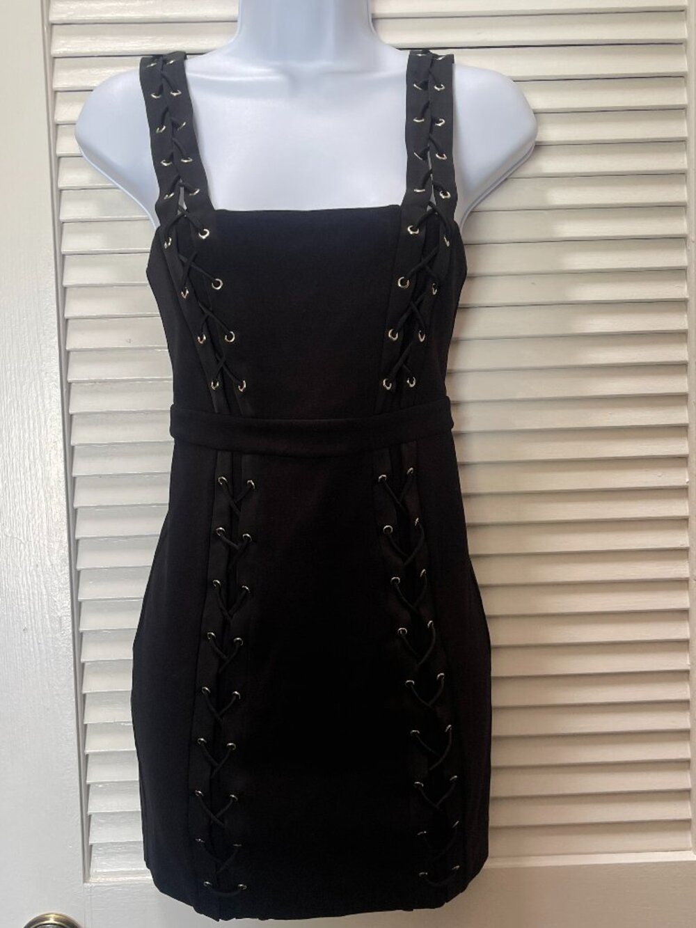 NWT NBD Revolve Eugene Mini Dress Black XXS